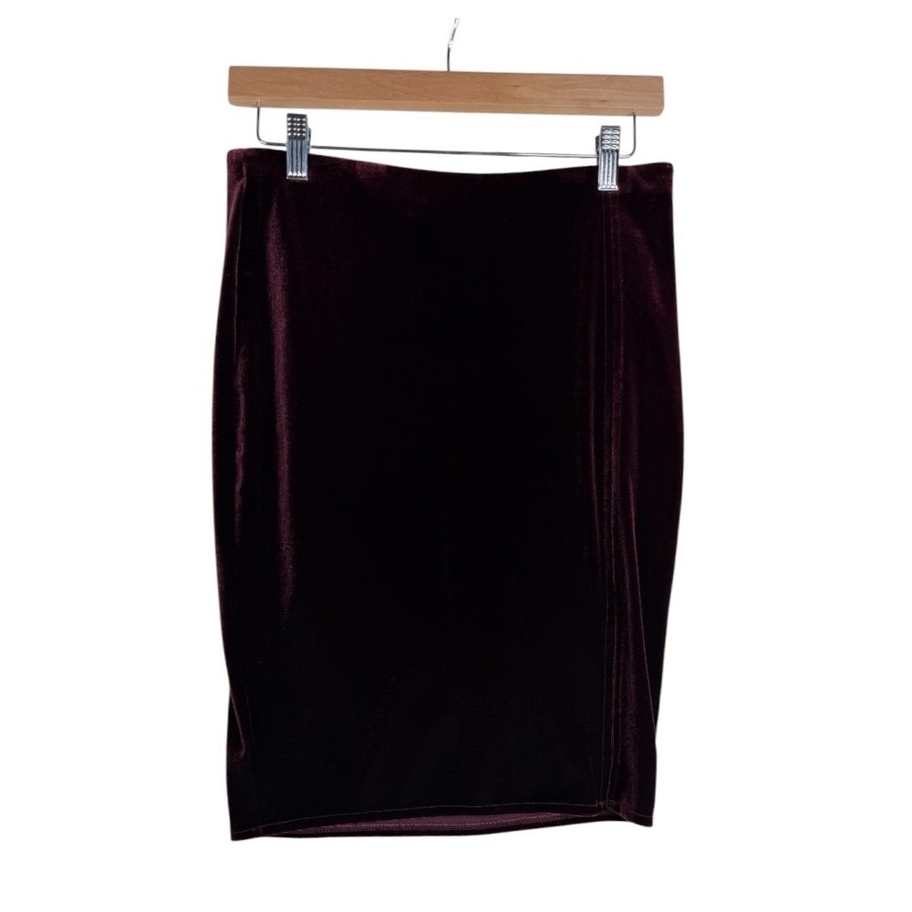 Express Womens Purple Velvet Pencil Skirt Size Small